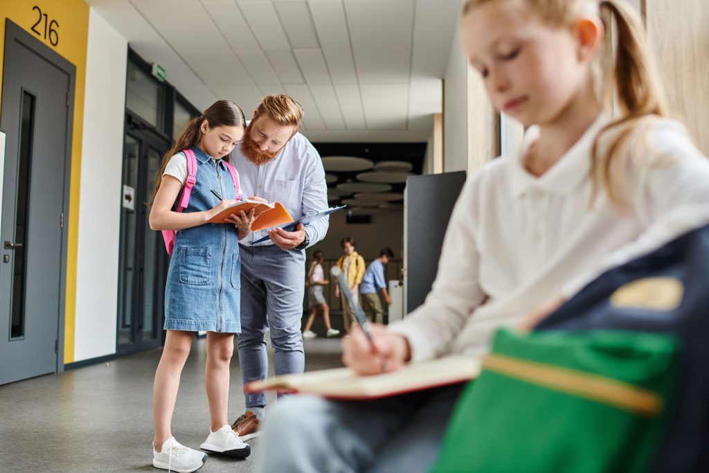 Kids at school.